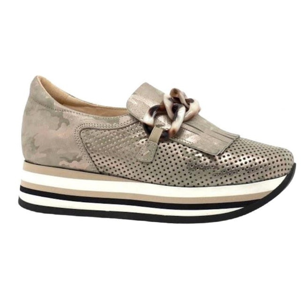 Softwaves Cadie Leather Wedge Platform Sneaker Co… - image 1